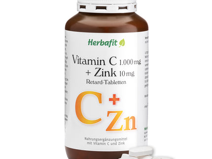 HERBAFIT vit. C 1000 mg + cinkas, 180 tablečių