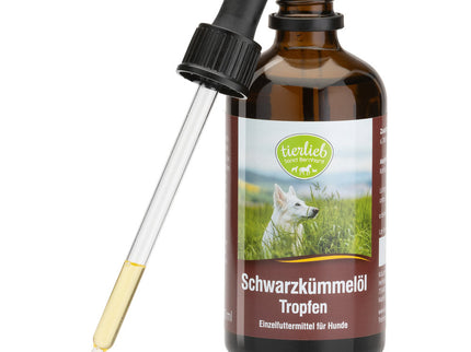 tierlieb juodgrūdės aliejaus lašai šunims, 100 ml