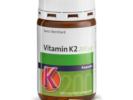 SANCT BERNHARD vit. K2 200 mcg, 120 kapsulių