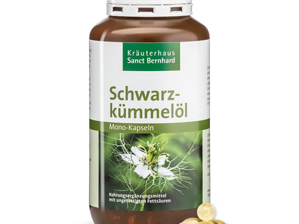 SANCT BERNHARD juodgrūdės (juodųjų kmynų) aliejus mono, 400 kapsulių - pirkti internetu gera kaina