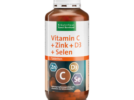 SANCT BERNHARD vit. C + cinkas + D3 + selenas, 365 tabletės