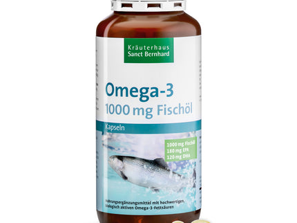 SANCT BERNHARD Omega-3 žuvų taukai 1000 mg, 220 kapsulių - pirkti internetu gera kaina