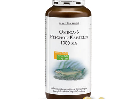 SANCT BERNHARD Omega-3 žuvų taukai 1000 mg, 220 kapsulių
