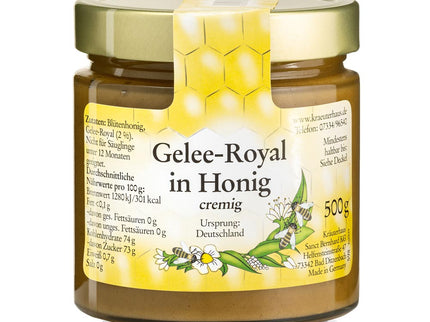 SANCT BERNHARD žiedų medus su bičių pieneliu, 500 g