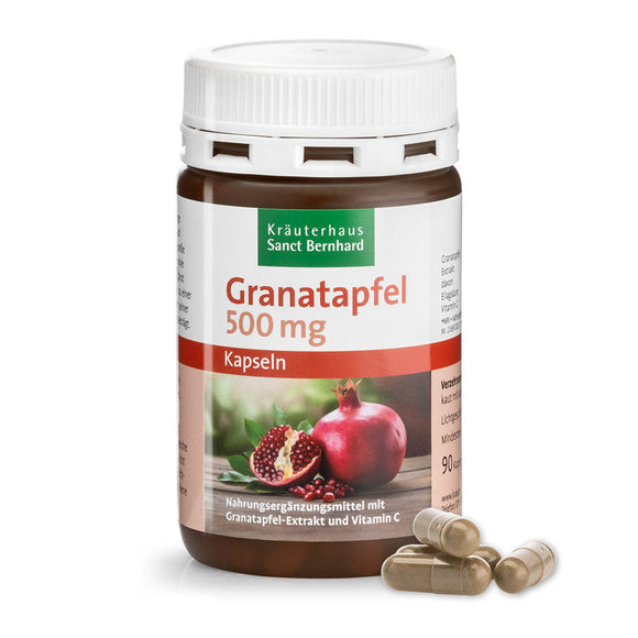SANCT BERNHARD granatai 500 mg, 90 kapsulių