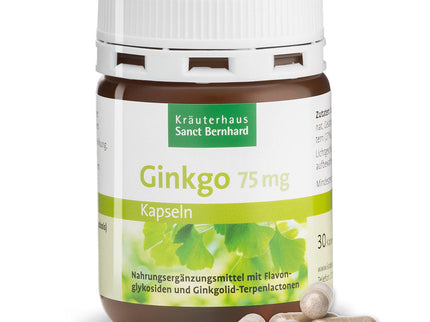 SANCT BERNHARD ginkmedis 75 mg, 30 kapsulių