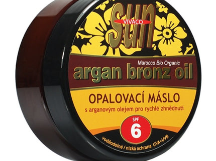 SUN VITAL apsauginis sviestas nuo saulės su ekologišku arganų aliejumi SPF 6, 200 ml