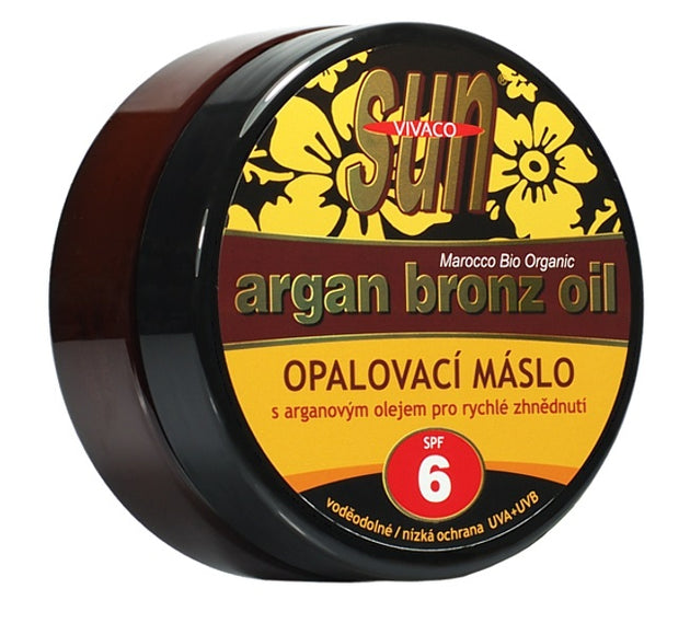 SUN VITAL apsauginis sviestas nuo saulės su ekologišku arganų aliejumi SPF 6, 200 ml