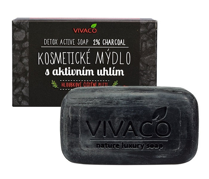 CHARCOAL natūralus muilas su aktyvinta anglimi 2 %, 100 g