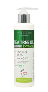 VIVAPHARM pėdų kremas su arbatmedžio aliejumi, 200 ml