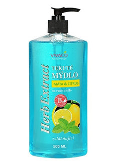 HERB EXTRACT skystas muilas su mėtomis ir citrusais, 500 ml