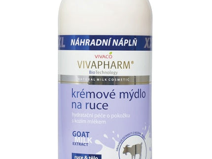 VIVAPHARM rankų muilas su ožkos pienu, PAPILDYMAS, 1 l