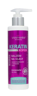 VIVAPHARM keratininis plaukų balzamas su kofeinu, 200 ml