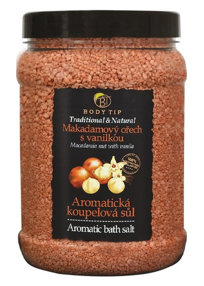 BODY TIP vonios druska su makadamijos riešutais ir vanile, 1500 g