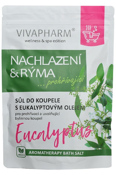VIVAPHARM eukaliptų vonios druska COLD & RHINITIS, 1000 g