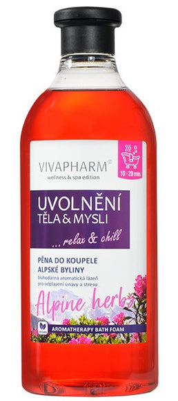 VIVAPHARM vonios putos su Alpių žolelėmis RELAXATION OF BODY & MIND, 750 ml