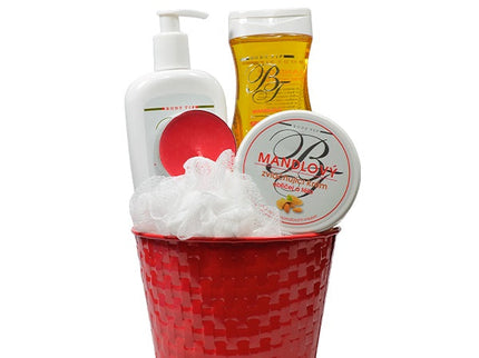 BODY TIP kosmetikos su migdolų aliejumi dovanų kibirėlis, 5 vnt.