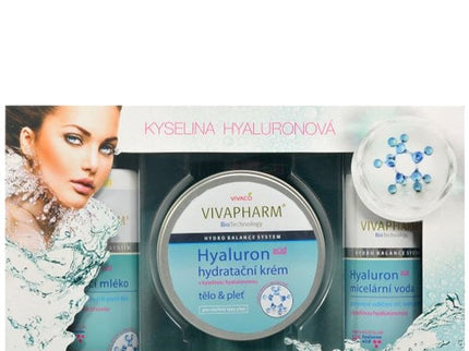 VIVAPHARM kosmetikos su hialurono rūgštimi dovanų dėžutė Nr. 7, 3 vnt.
