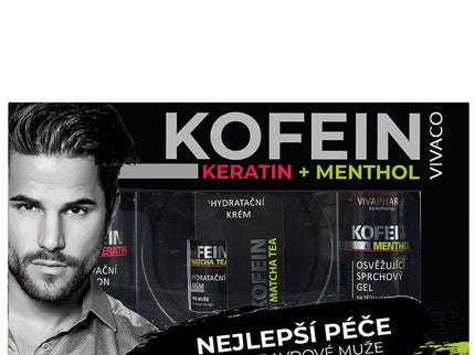 VIVAPHARM kosmetikos dovanų dėžutė su kofeinu vyrams Nr. 4, 3 vnt.