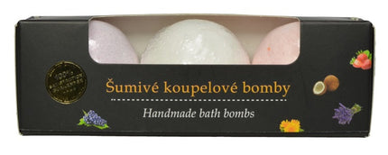 BODY TIP vynuogių, kokosų ir braškių vonios burbulai, 3 x 45 g