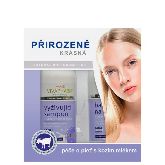 VIVAPHARM kosmetikos su ožkos pienu dovanų dėžutė Nr. 5, 2 vnt.