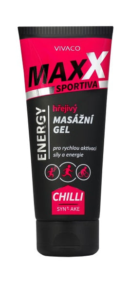 MAXX SPORTIVA šildantis masažinis gelis ENERGY, 200 ml
