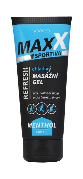 MAXX SPORTIVA vėsinantis masažinis gelis REFRESH, 200 ml