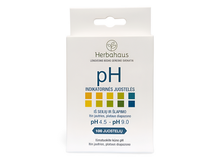 HERBAHAUS juostelės pH indikacijai, 100 vnt.